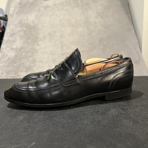 Gucci Shoes Mens Size 7.5 Loafers Made In Italy Leather Stripe Luxury Designer - Picture 4 of 14